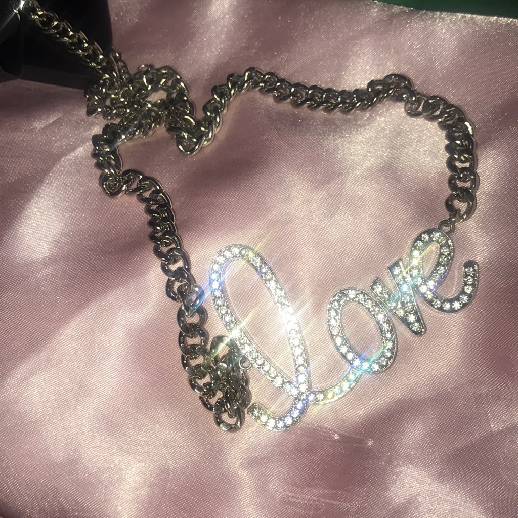Jeweled Love Necklace 8$